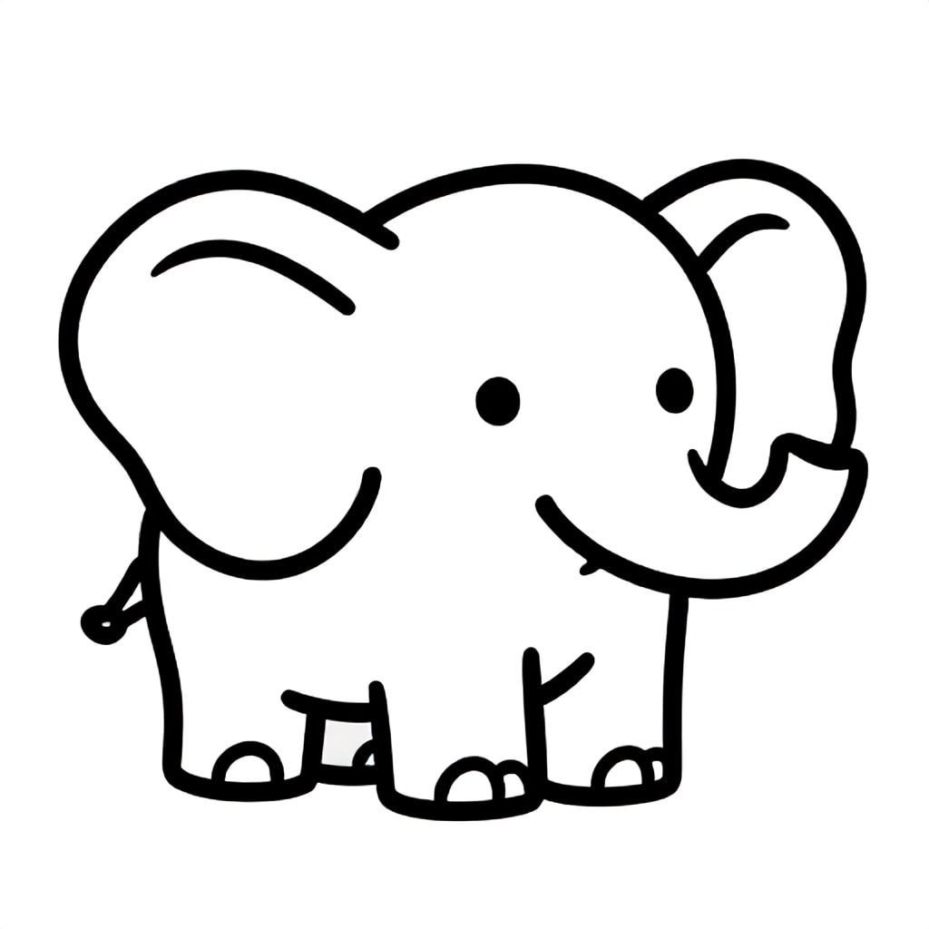 코끼리인형 색칠 도안 2
