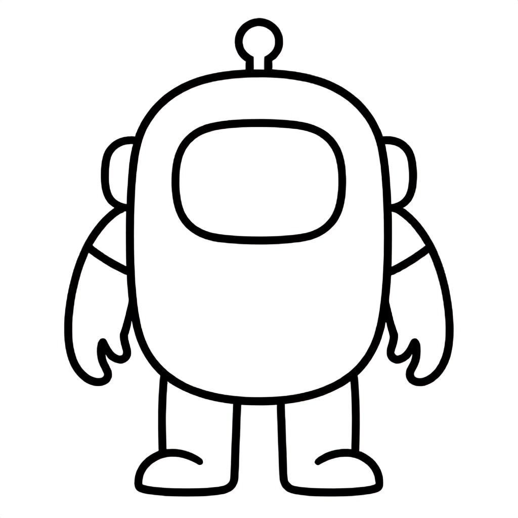 수호로봇 색칠 도안 2